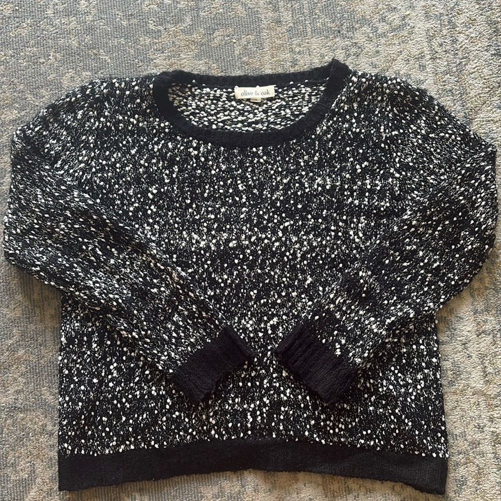 Olive and oak Black cotton sweater